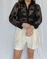 Vintage Onyx Floral Crocheted Blouse