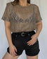 Vintage Metallic Crocheted Longline Shirt