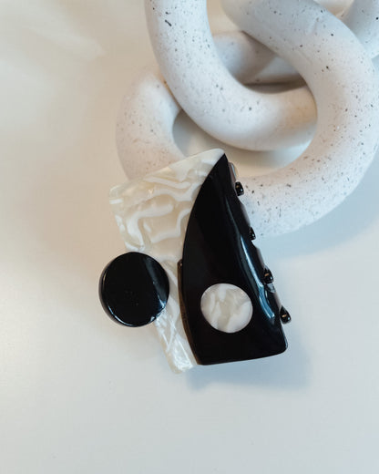 Yin and Yang Mini Acetate Claw Clip