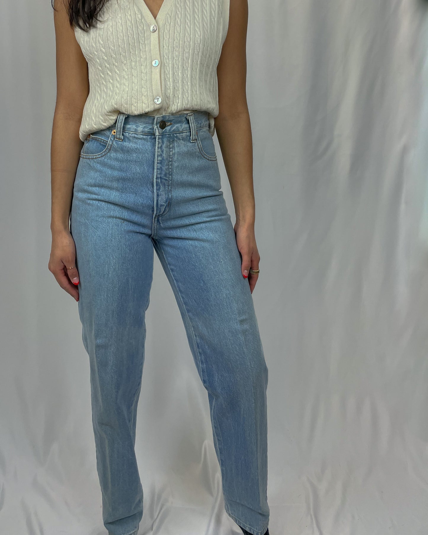 Vintage Faded Sky Mom Jeans