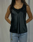 Vintage Silky Poly Obsidian Tank