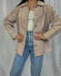 Vintage Almond Genuine Suede Blazer