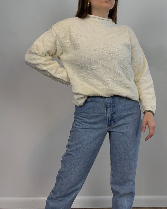 Vintage Rolled Neck Knitted Sweater