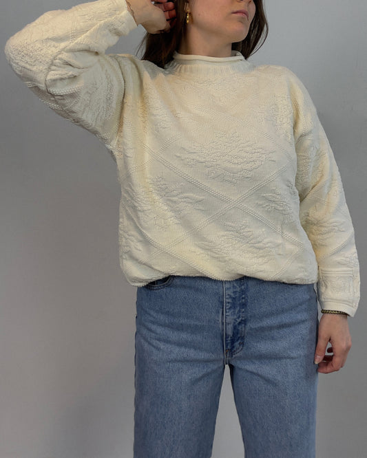 Vintage Rolled Neck Knitted Sweater