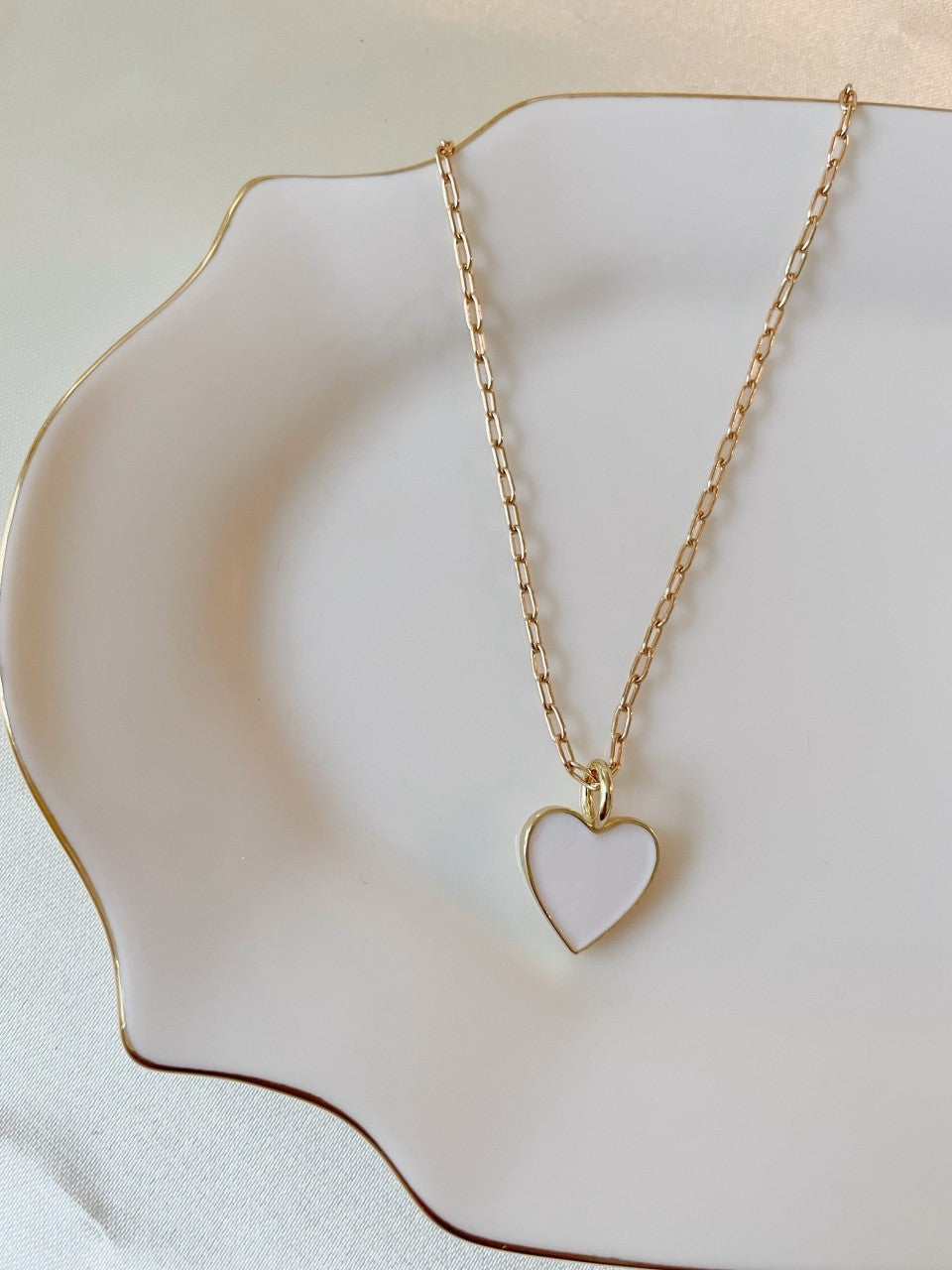 Enamel Heart Necklace